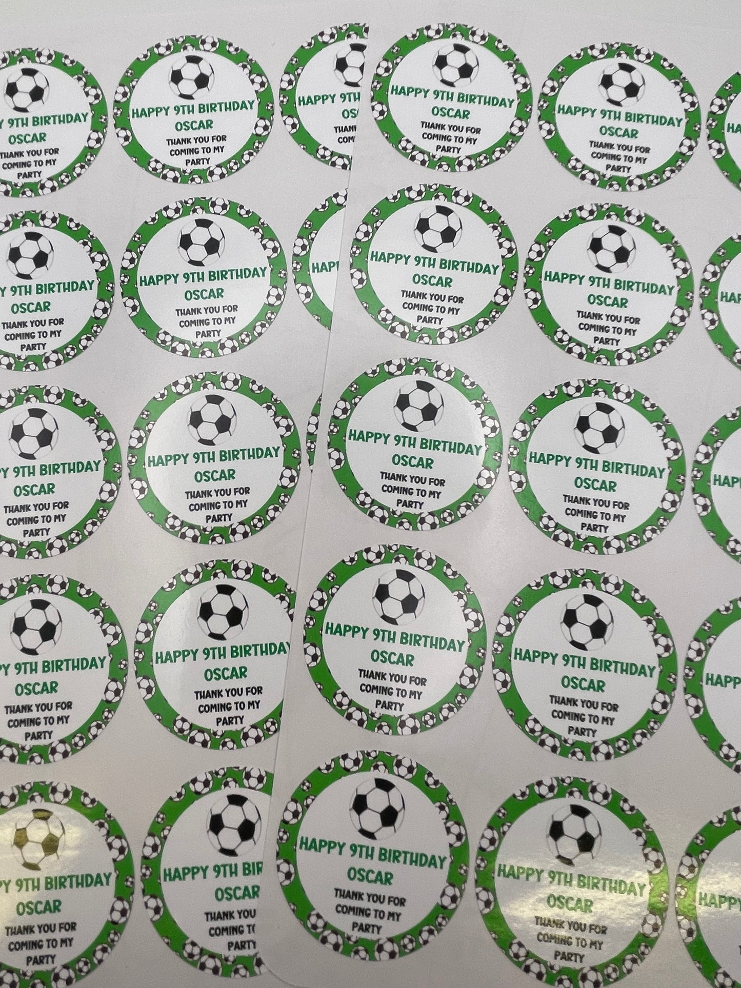 Personalised Football Stickers