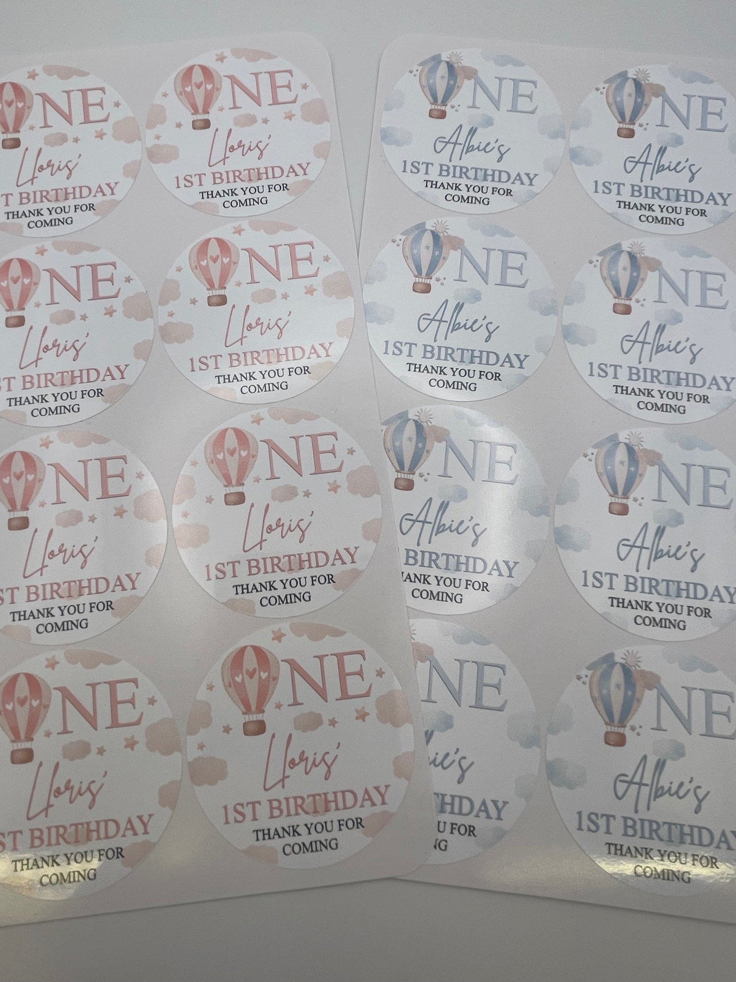1st Birthday in the sky Stickers