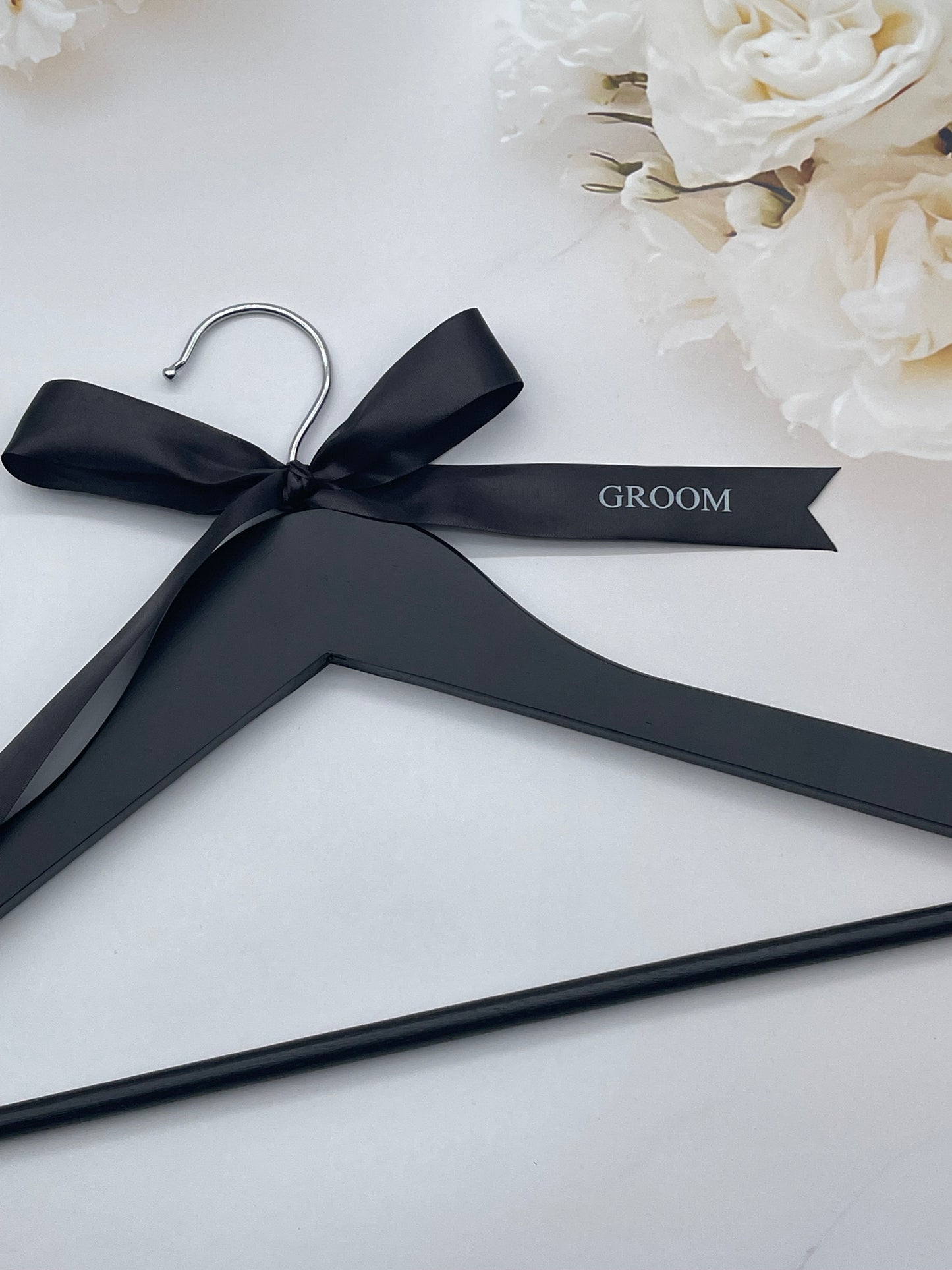 Satin Ribbon Name Place Setting Foiled and Personalised with Name Wedding, Dinner, Party