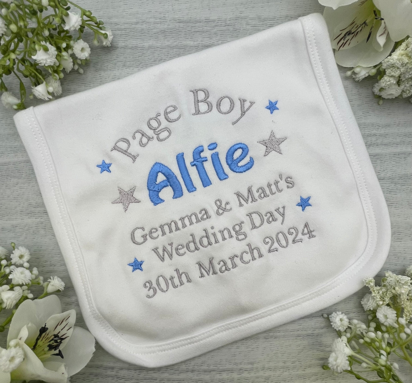Personalised Page Boy Baby Bib