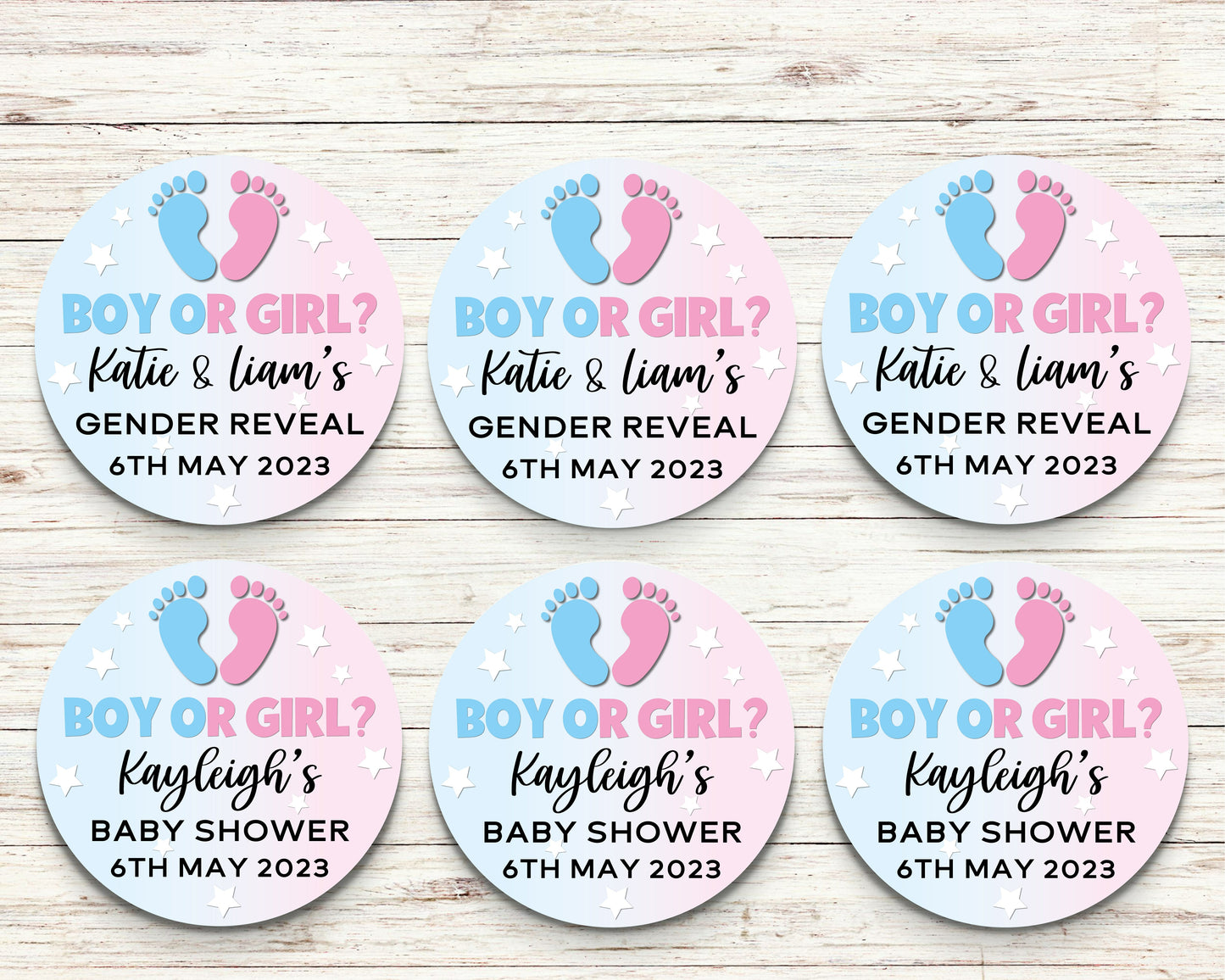 Boy Or Girl Baby Shower Gender reveal Stickers