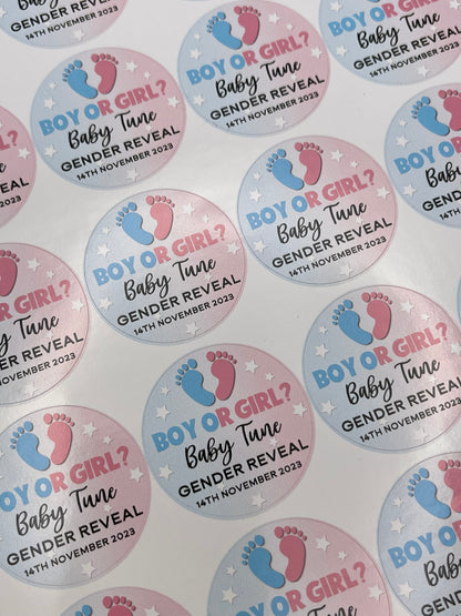 Boy Or Girl Gender Reveal Stickers