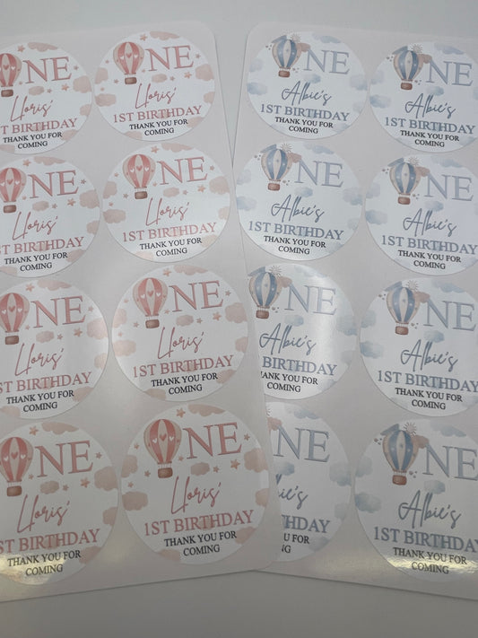 1st Birthday in the sky Stickers