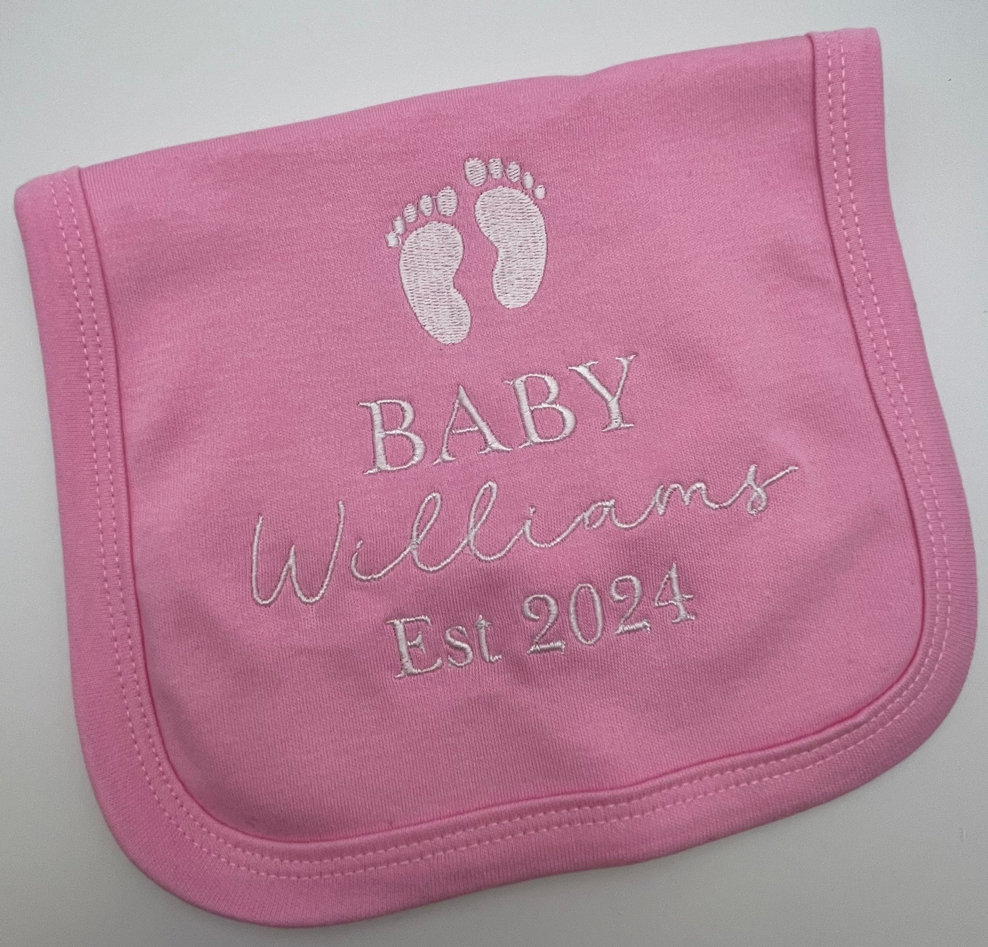 Personalised Newborn Baby Bib Pink