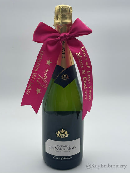 Birthday Foiled Personalised Satin Ribbon 38mm with message of your choice