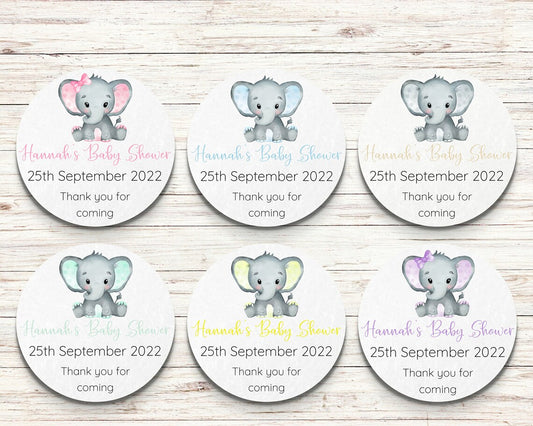 Baby Elephant Baby Shower Stickers