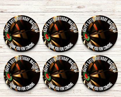 Darts Birthday Personalised Stickers